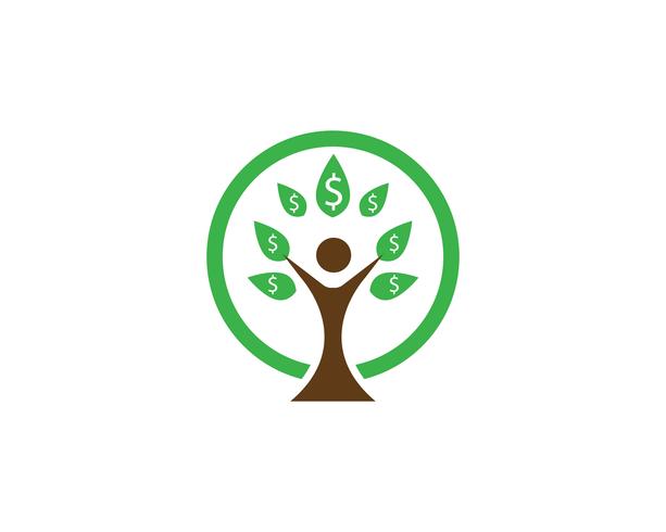 Modelo de logotipo de vetor de identidade de pessoas verdes árvore