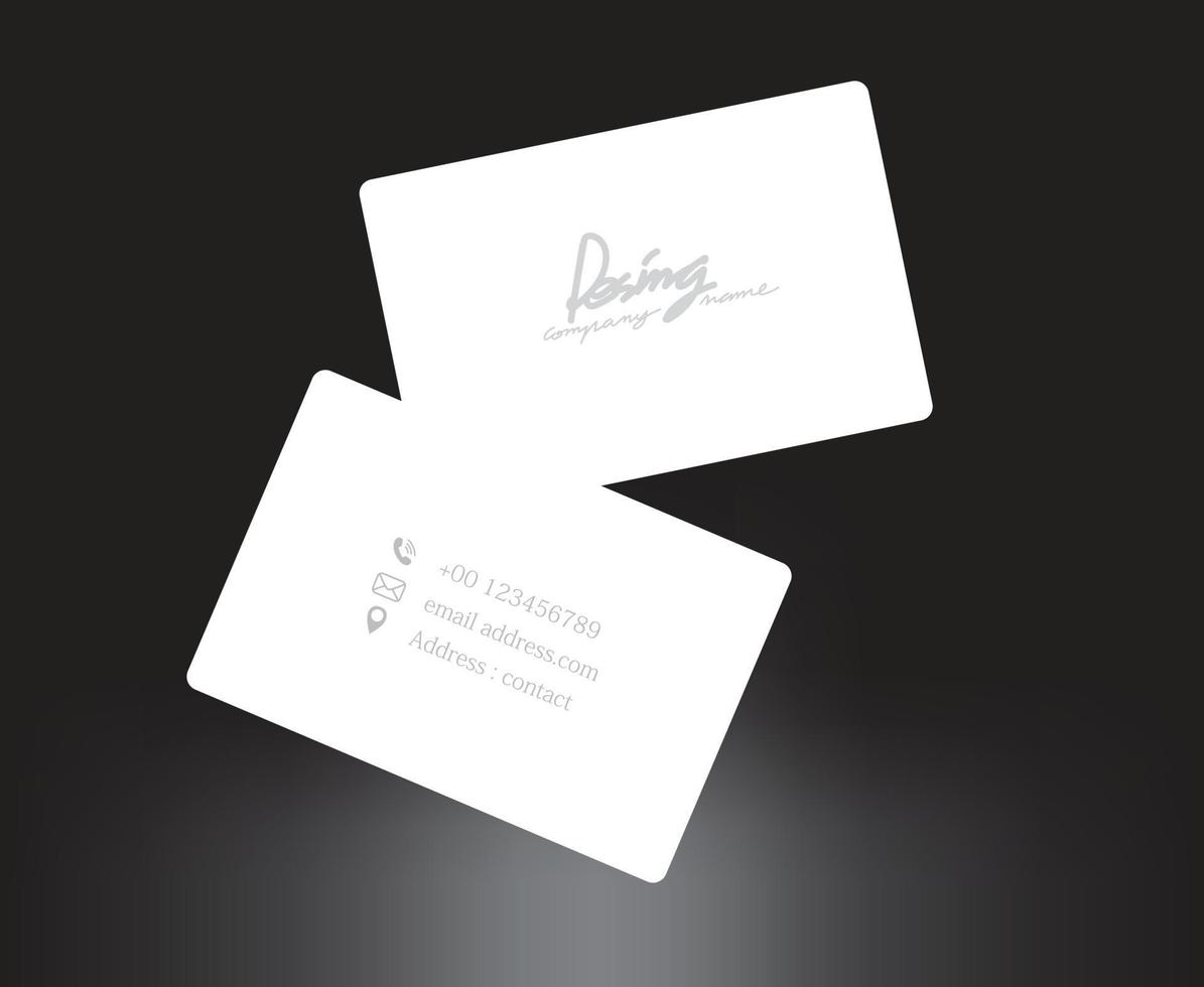 modelo de design de cartão de visita moderno minimalista elegante mock up vetor