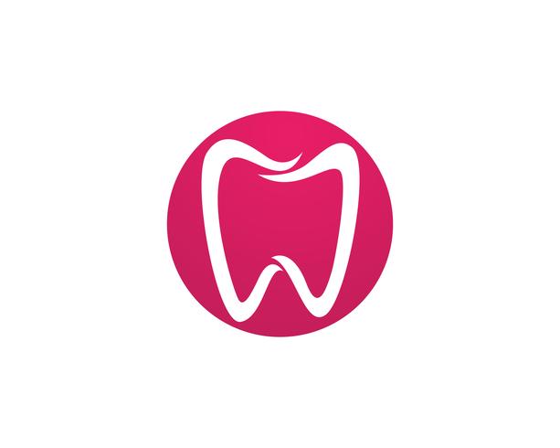 Ícones de modelo de logotipo e símbolos de cuidados dentários vetor