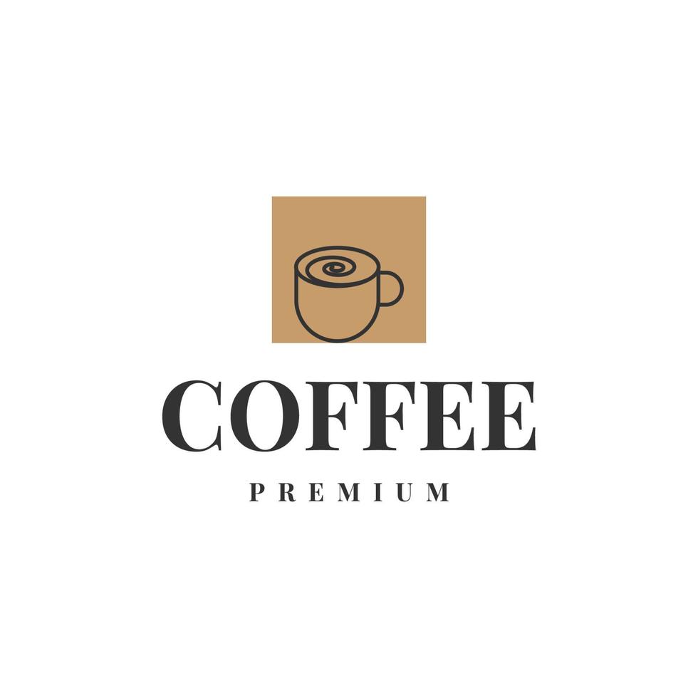 design de modelo de logotipo premium de café vetor