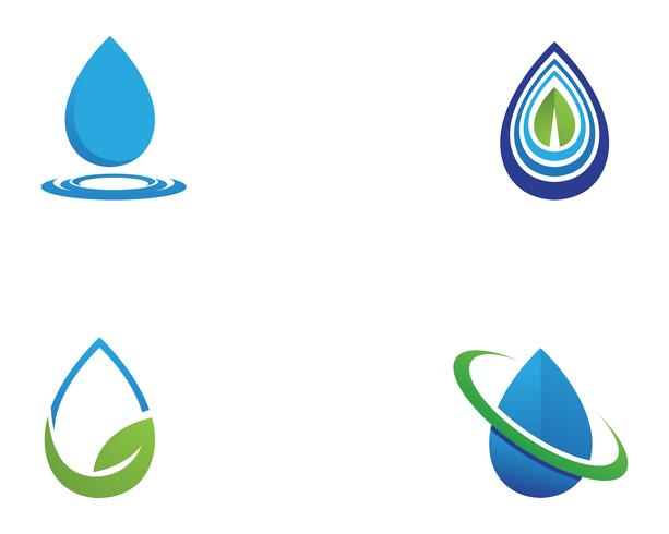 gota de água Logo Template vector illustration design