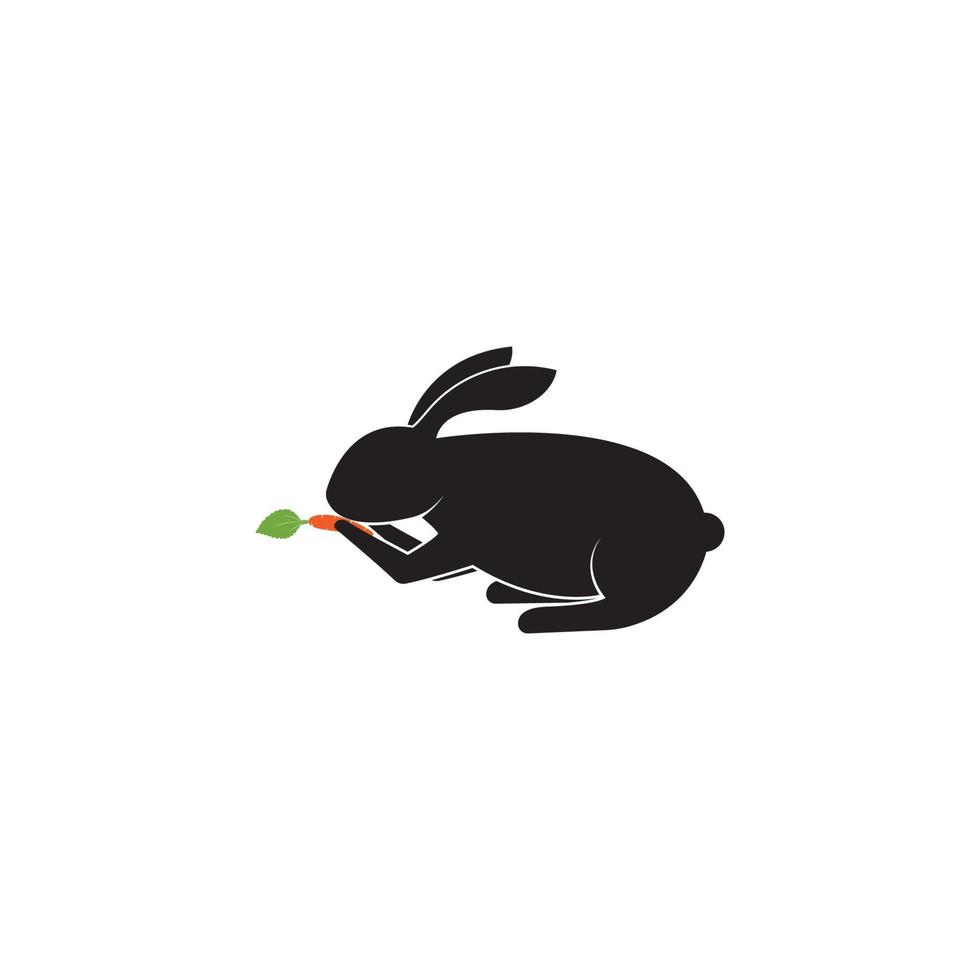 coelho logo modelo vector ícone ilustração design