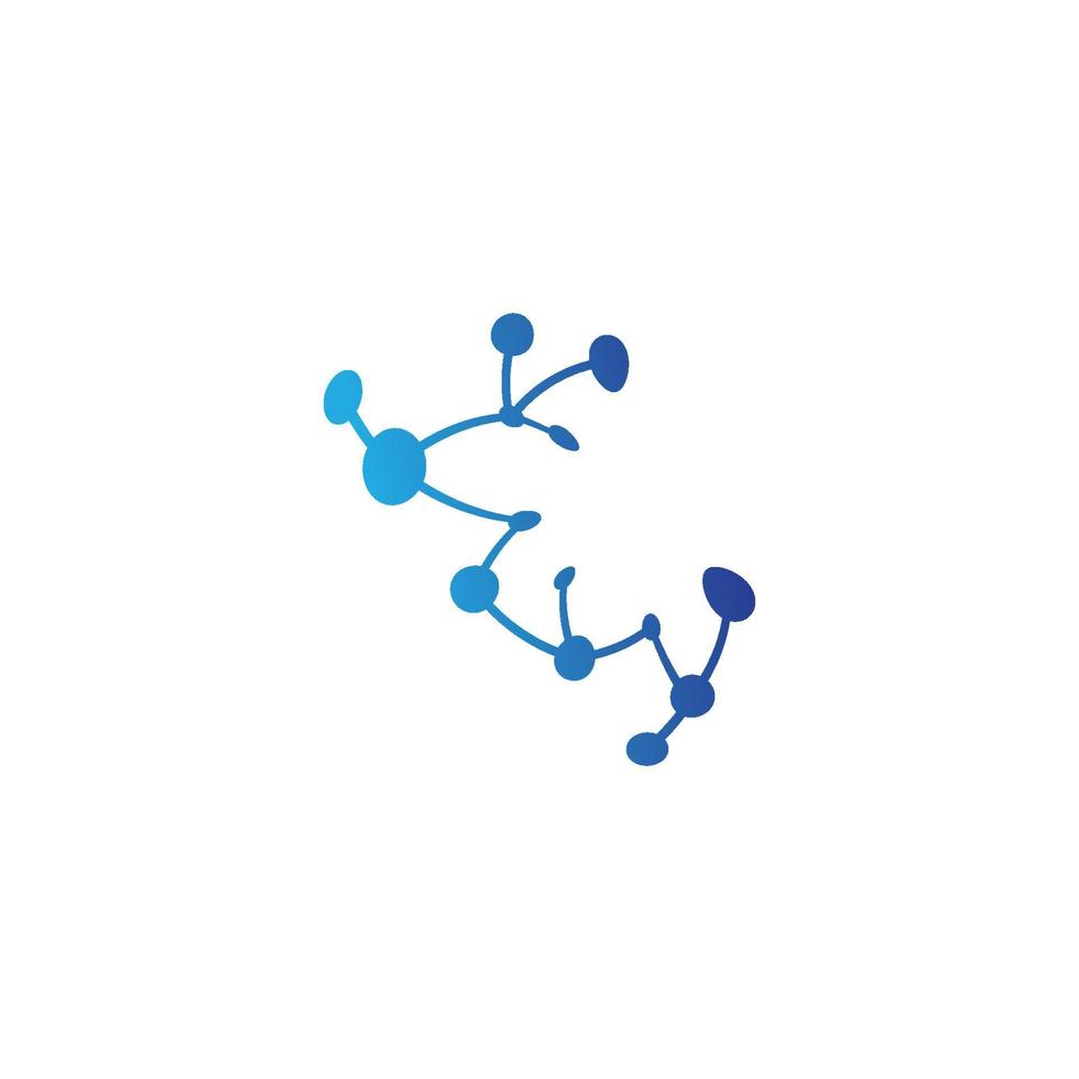 ícone de vetor de modelo de logotipo de molécula