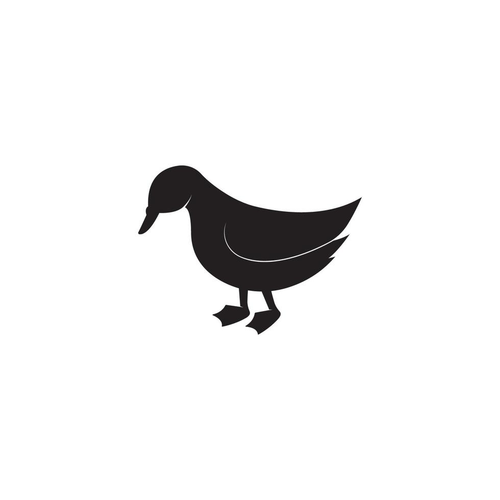 modelo de ícone de vetor de logotipo de pato