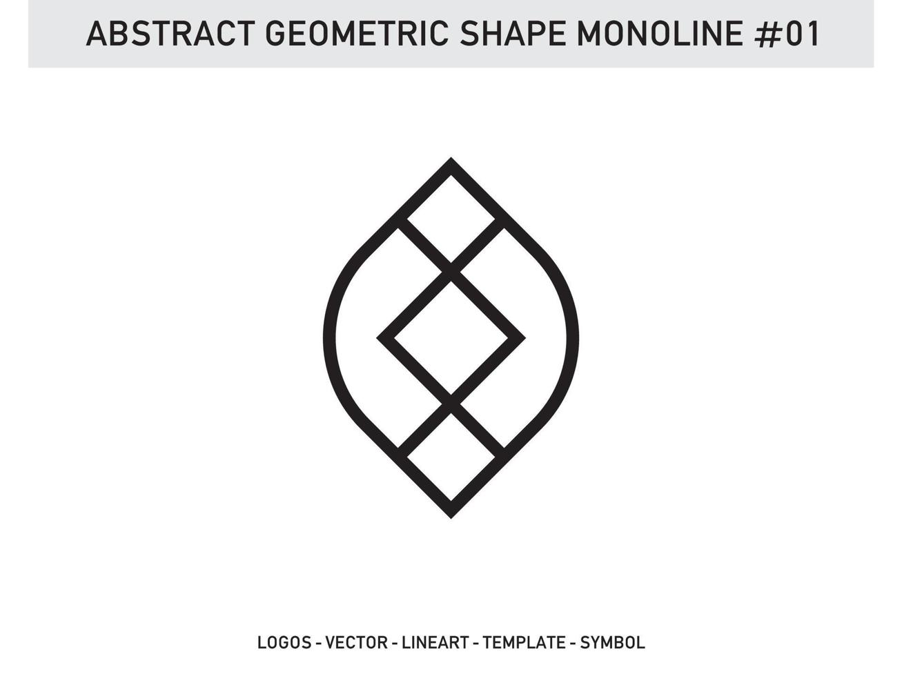 padrão de design de telha monoline de forma geométrica abstrata sem costura vetor