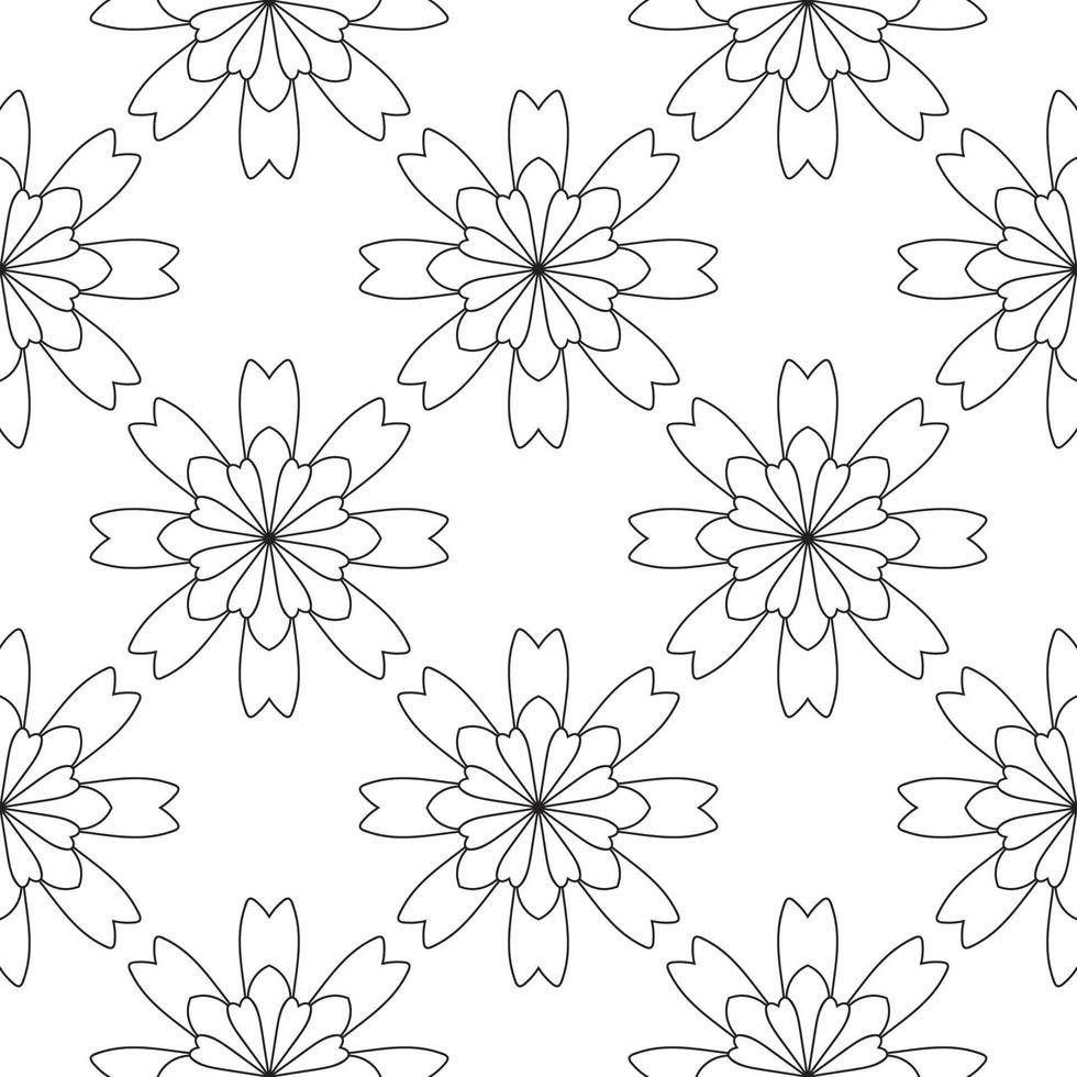 cartão de mandala bonito. flor ornamental doodle redondo isolado no fundo branco. ornamento decorativo geométrico em estilo étnico oriental. vetor