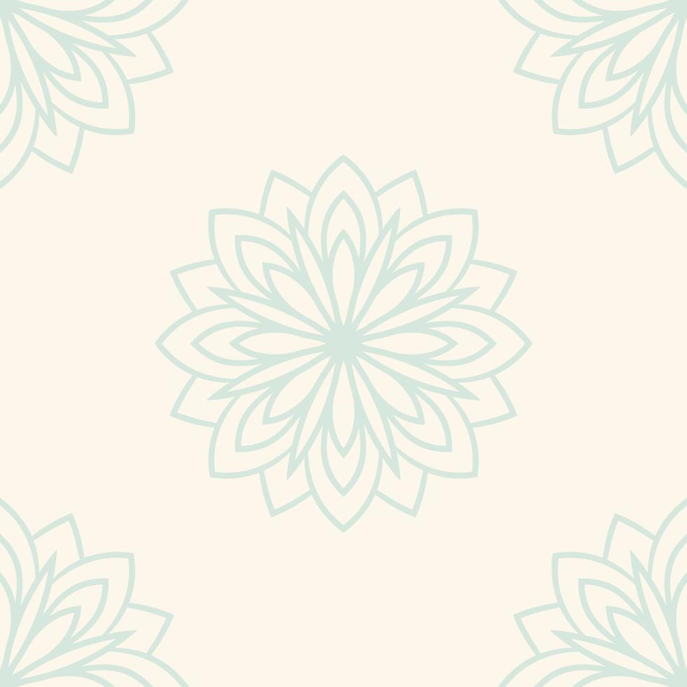 padrão sem emenda de fantasia com mandala ornamental. fundo abstrato flor doodle redondo. círculo geométrico floral. vetor