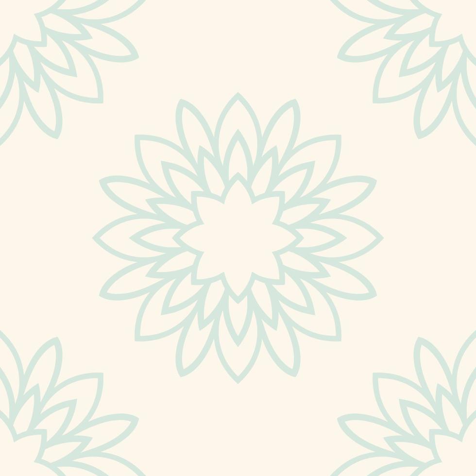 padrão sem emenda de fantasia com mandala ornamental. fundo abstrato flor doodle redondo. círculo geométrico floral. vetor