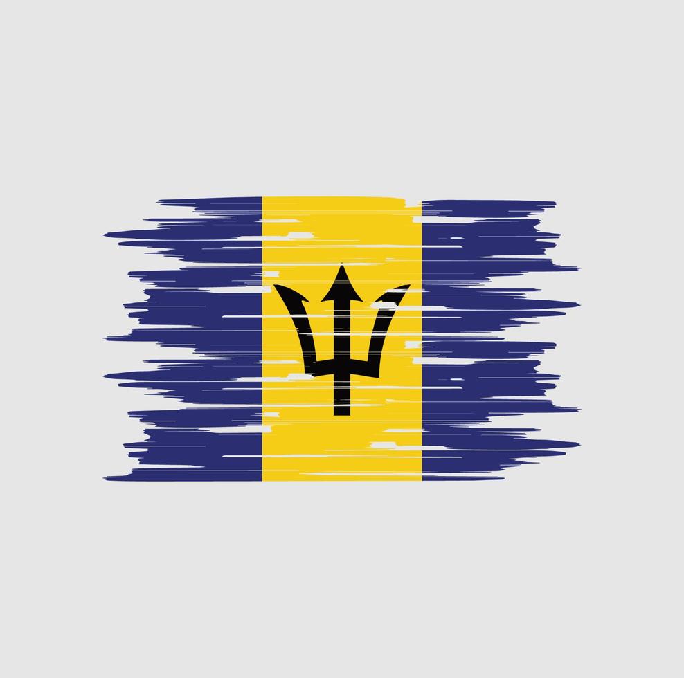 escova de bandeira de barbados vetor