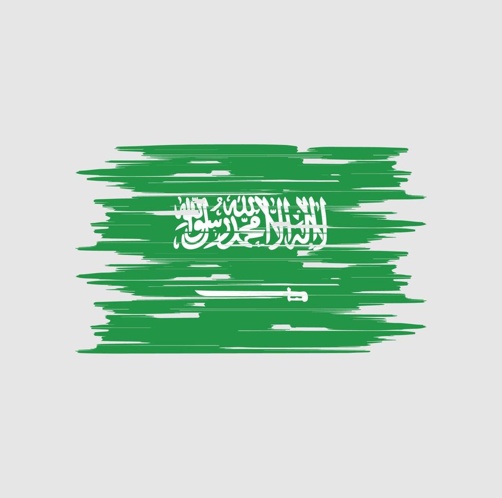 escova de bandeira da arábia saudita vetor