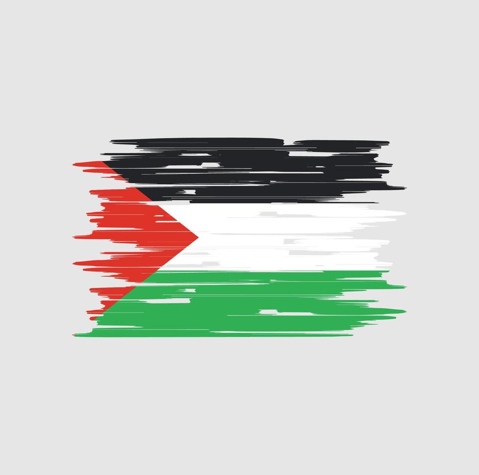 pincel de bandeira da palestina vetor