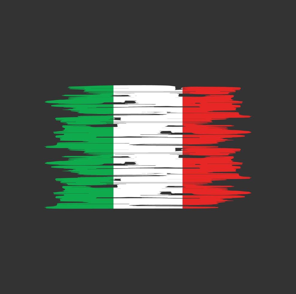 escova de bandeira da itália vetor