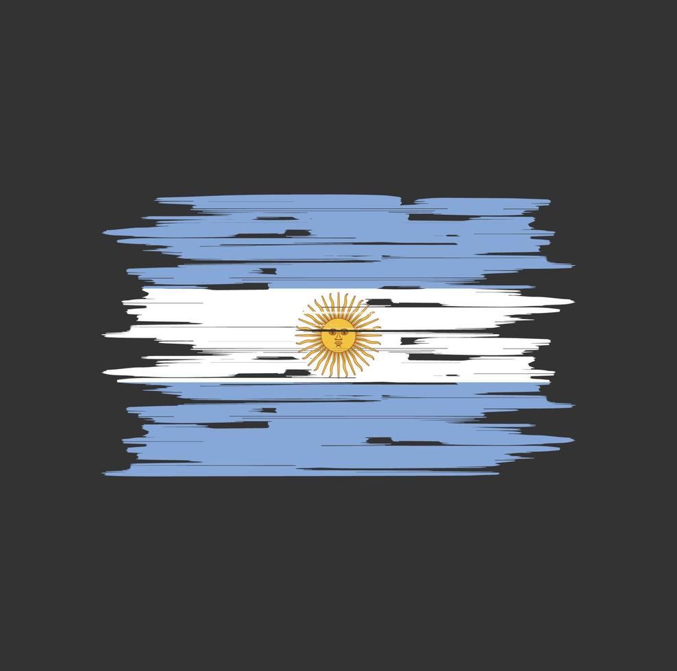 escova da bandeira da argentina vetor