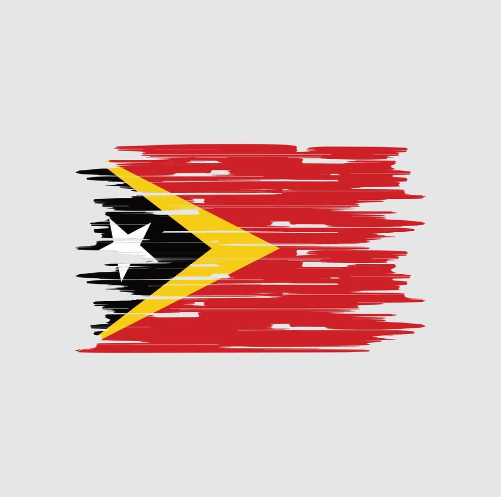pincel de bandeira de timor leste vetor