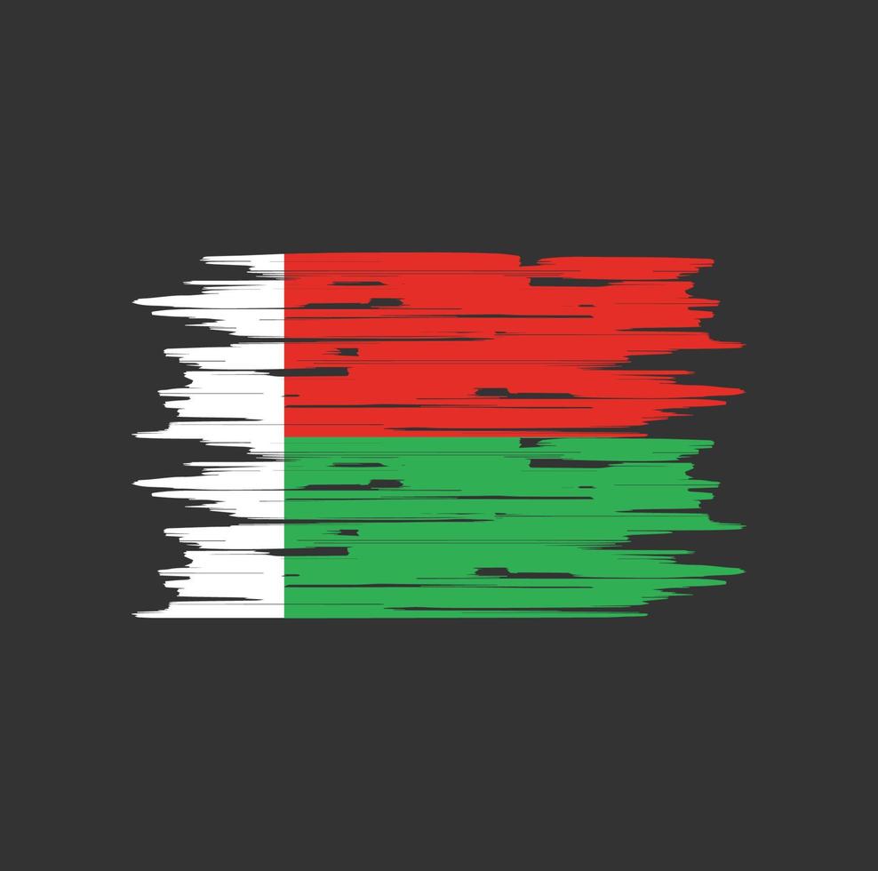 escova de bandeira de madagascar vetor