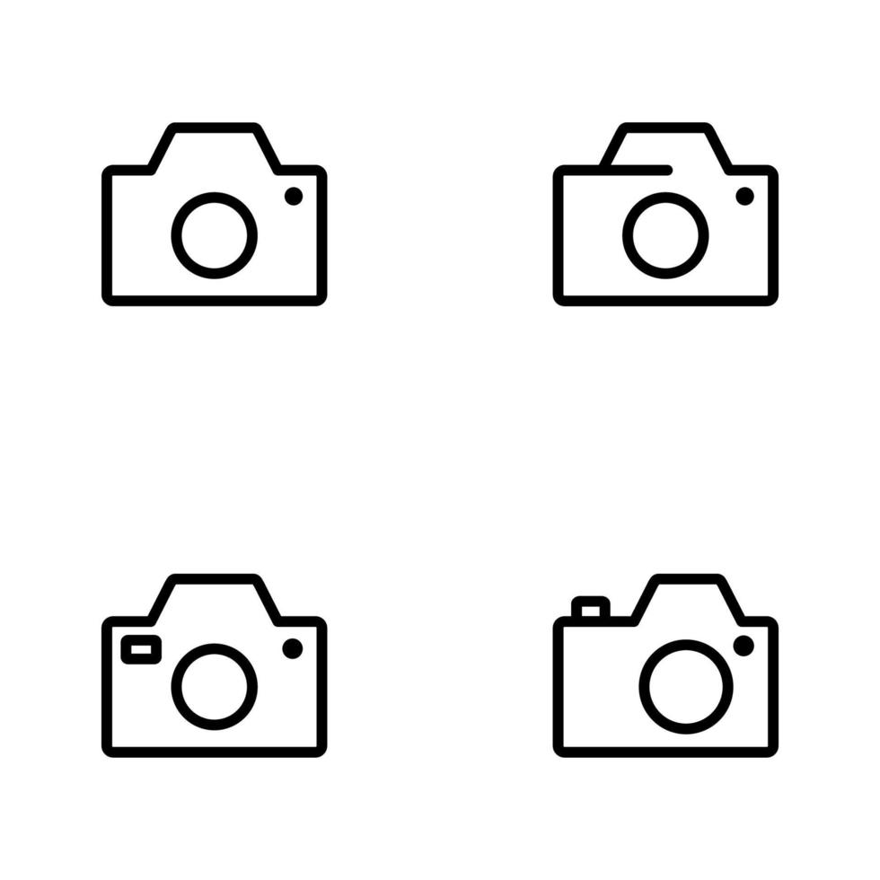 logotipo do ícone da câmera vetor