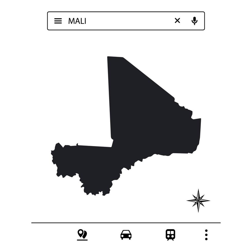 mapa de ícones da áfrica isolado vetor eps 10