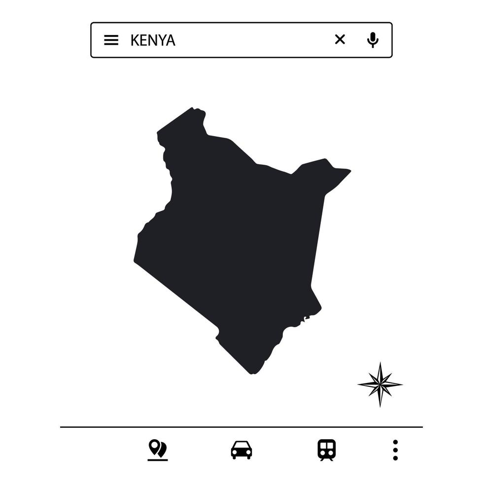 mapa de ícones da áfrica isolado vetor eps 10