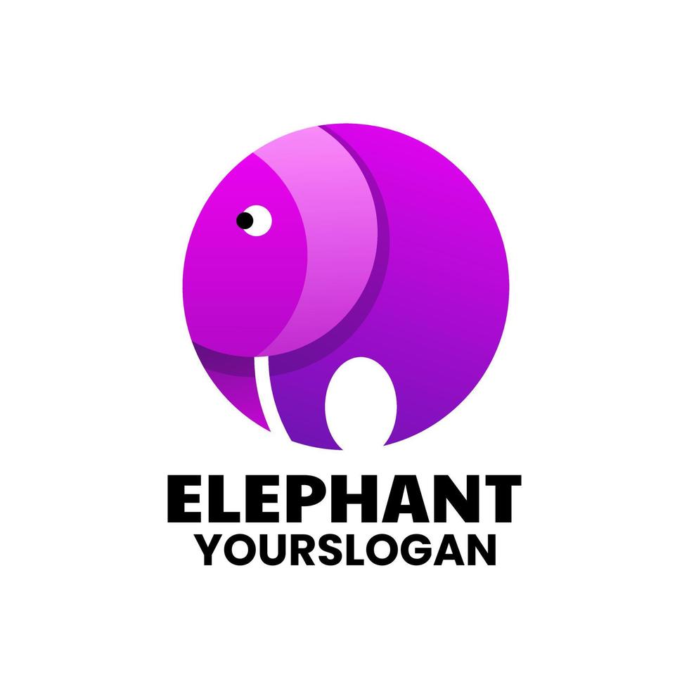 design de logotipo colorido de elefante criativo vetor
