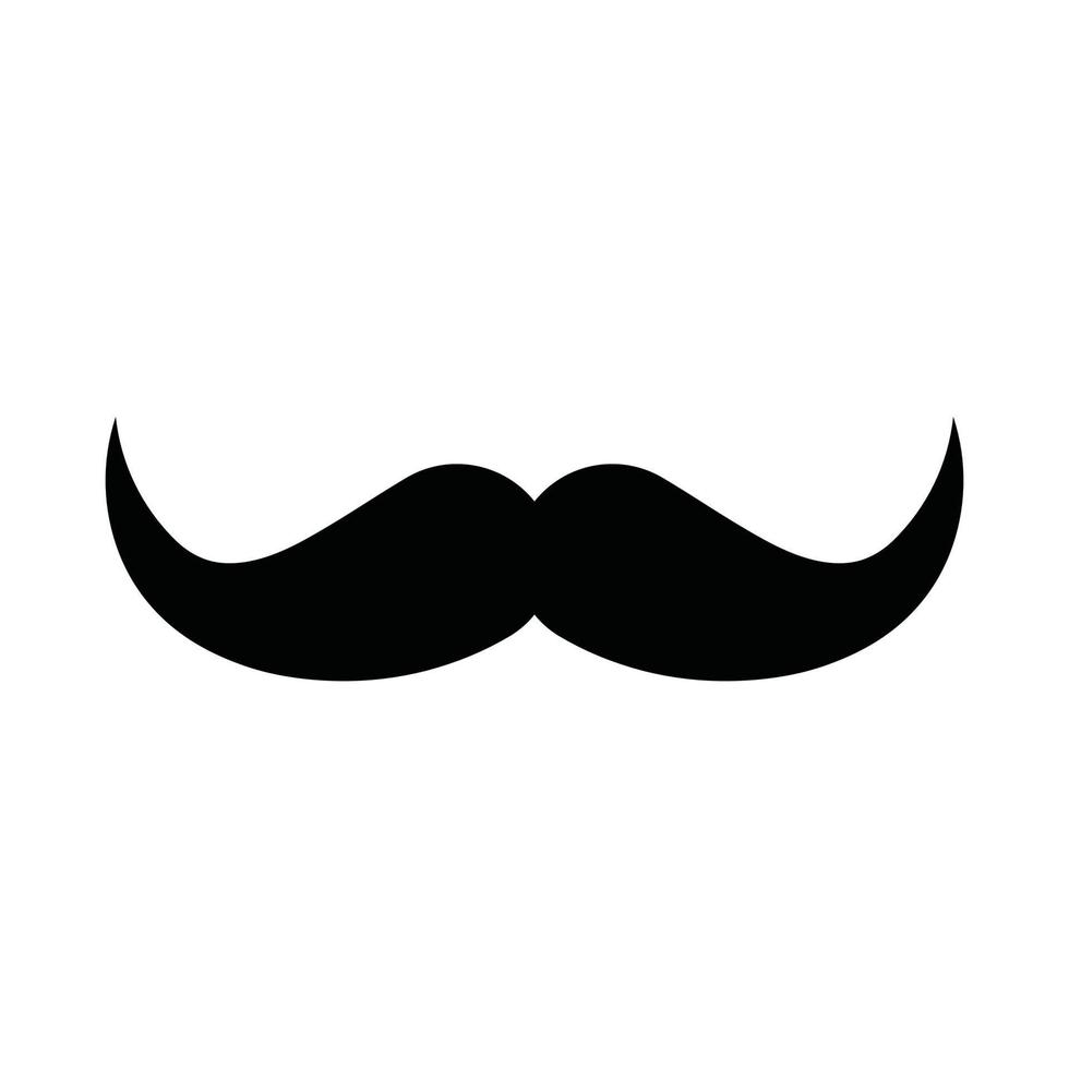 ícone de vetor de bigode em estilo sólido