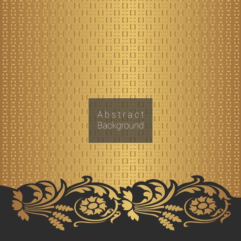 Resumo padrão dourado com elementos florais vintage dourados vetor