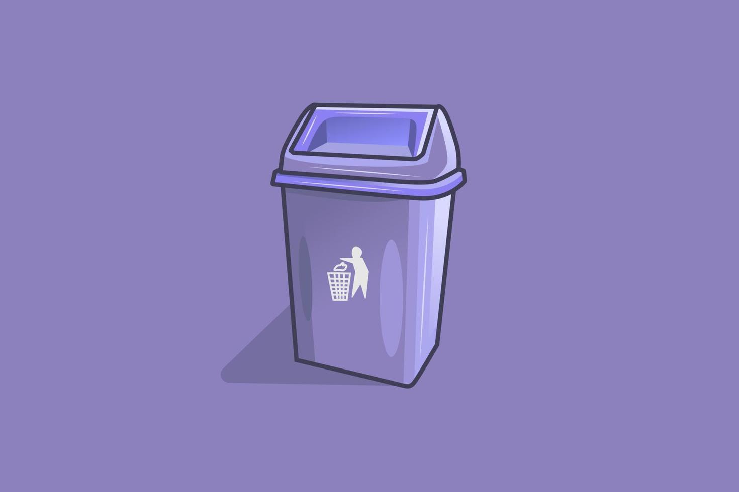 ilustração vetorial de lata de lixo, design gráfico vetor