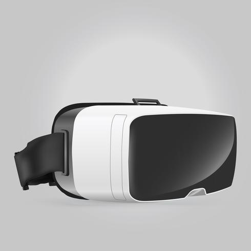 Ilustração em vetor 3D realidade virtual fone de ouvido