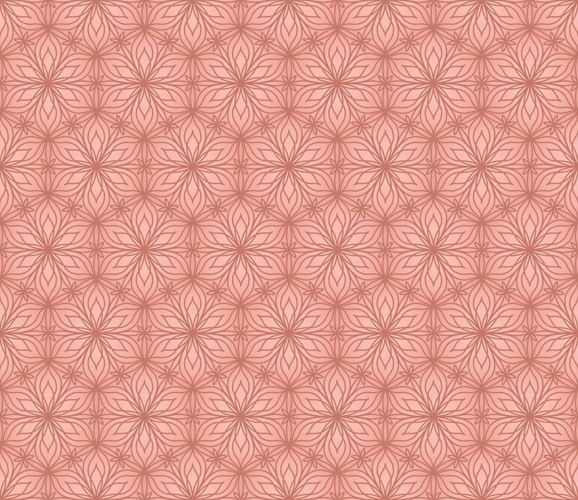 fundo de coral com ornamento linear vintage de vetor