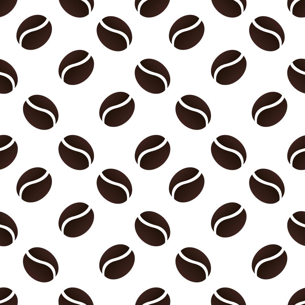 padrão perfeito de grãos de café vetor