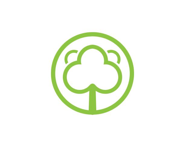 Modelo de logotipo de vetor de identidade de árvore verde