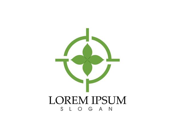Logotipo de símbolo de ícone simples de folha verde ecologia vetor