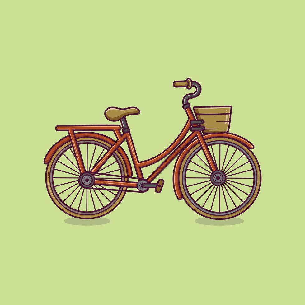 ilustração dos desenhos animados de bicicleta vetor de bicicletas vintage