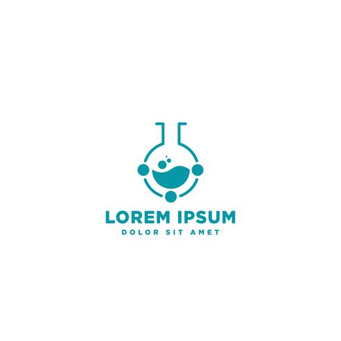 ilustração em vetor laboratório share logotipo design modelo