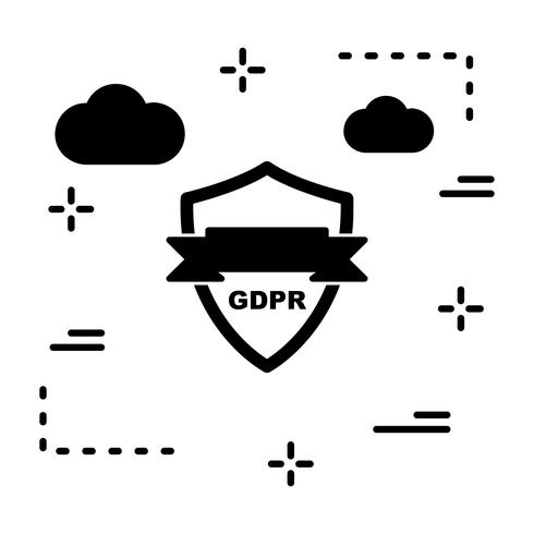 Vector GDPR ícone de escudo de segurança