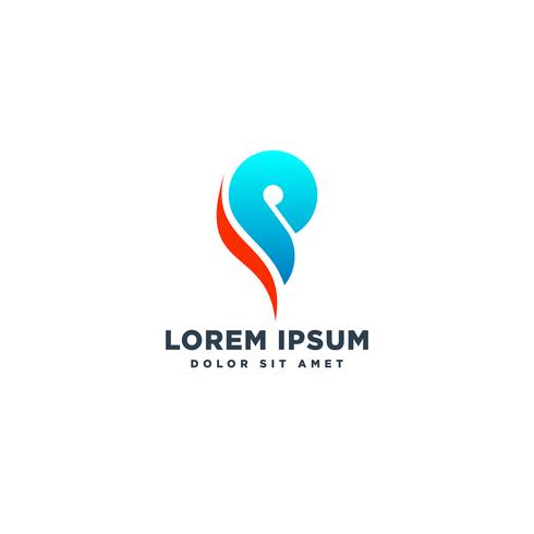 logotipo letra SP simples logotipo modelo vector illustration