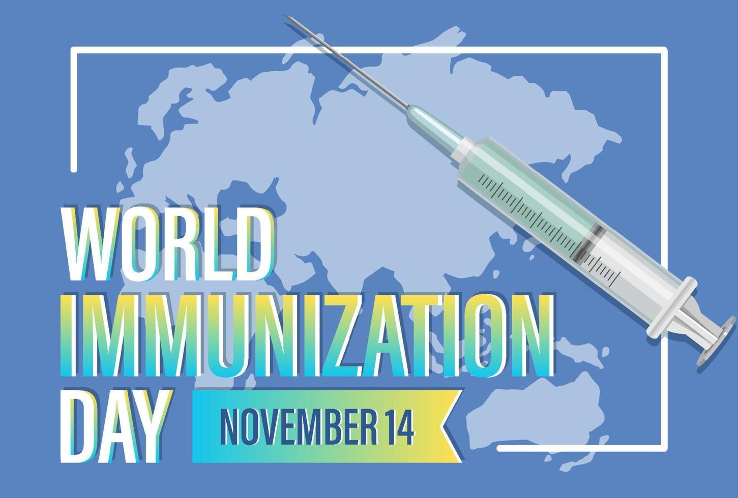 design de cartaz do dia mundial da imunização vetor