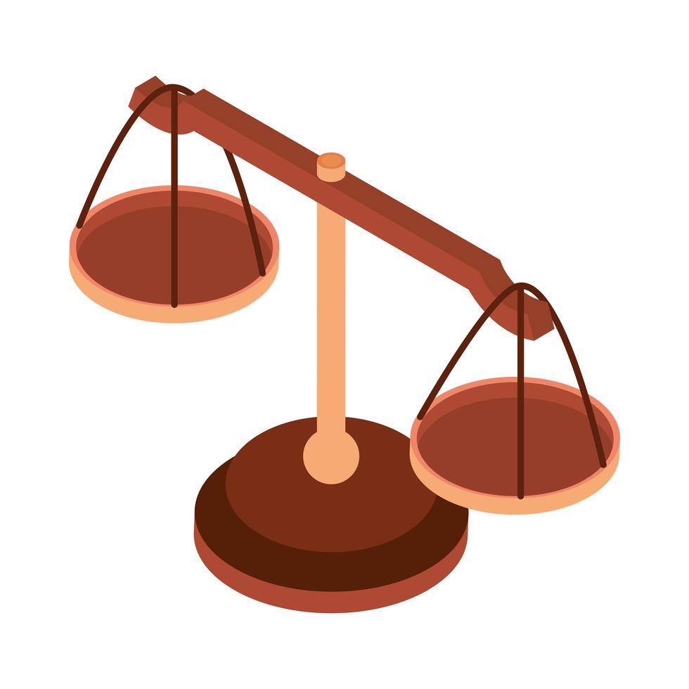 ícone de balança de justiça vetor