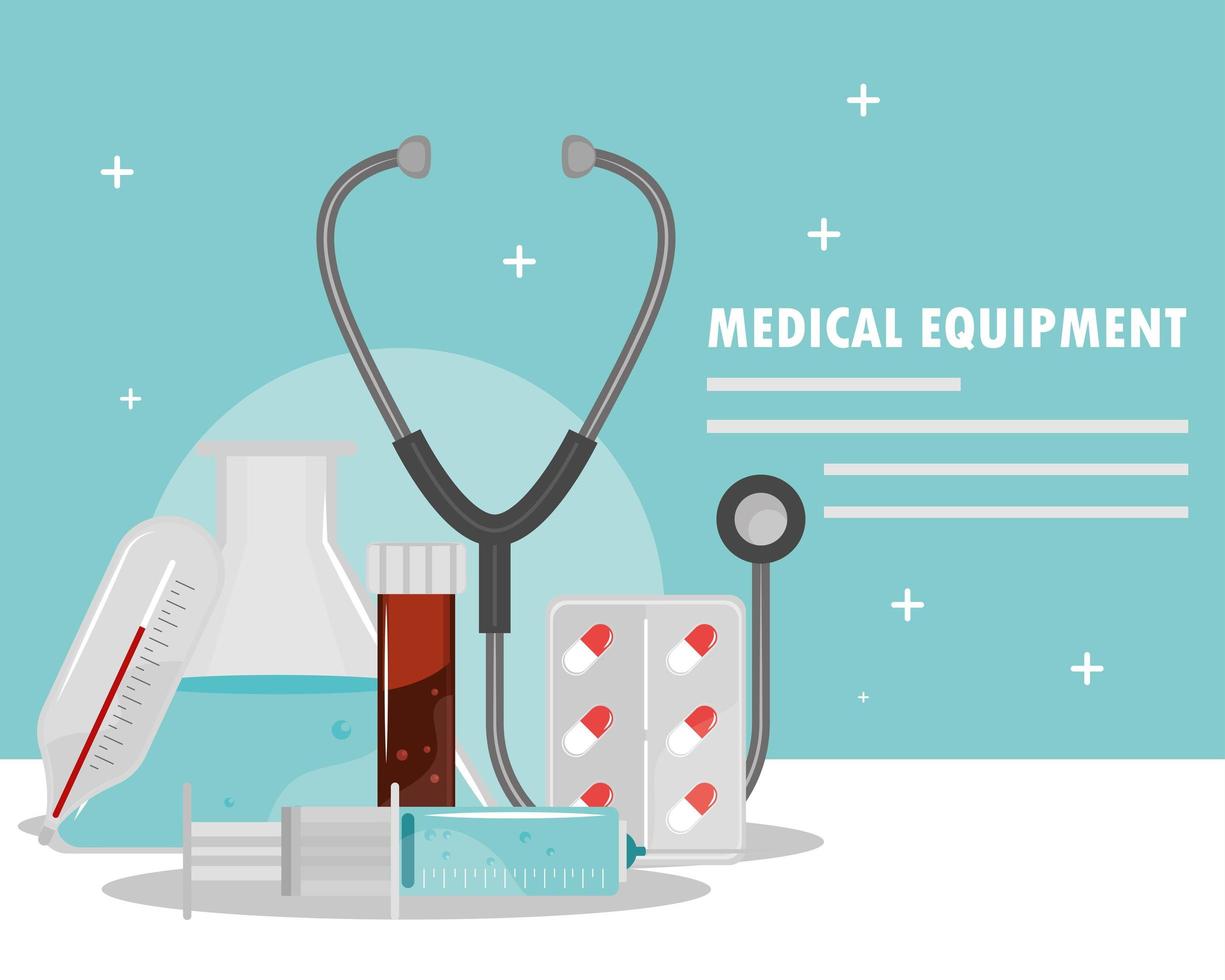 equipamentos médicos saúde vetor