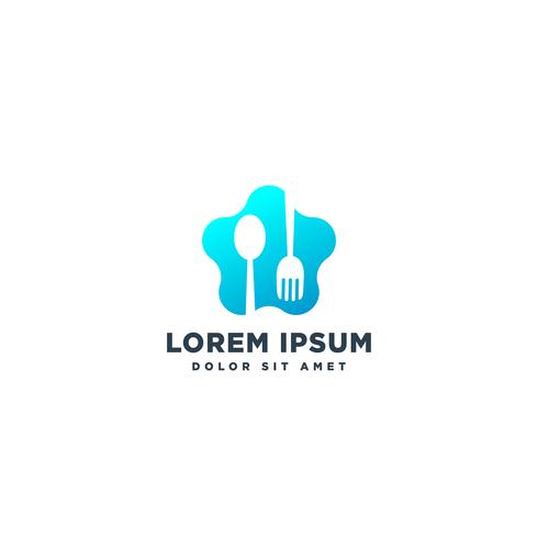 chef de comida logo design vector ícone elemento