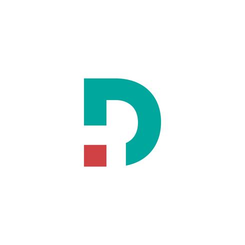 letra D logotipo criativo modelo vector illustrator
