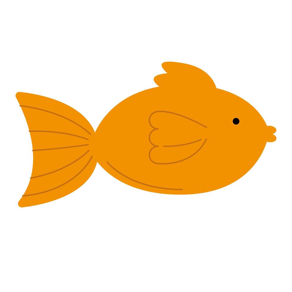 animal de estimação de peixe dourado vetor