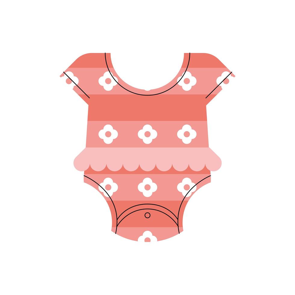 vestido rosa bebê vetor