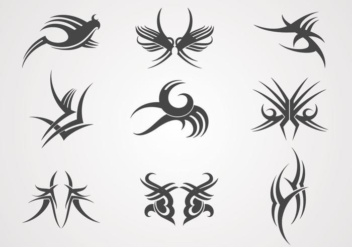 Desenhos de tatuagem Vector Pack