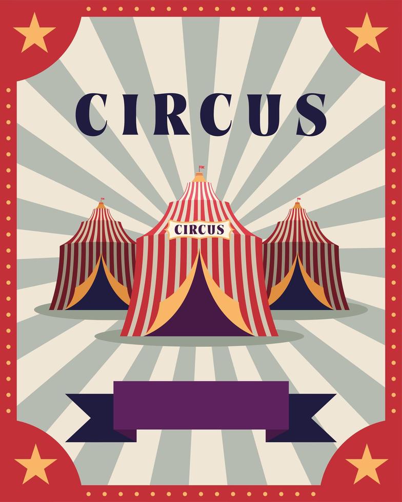 cartaz de tendas de circo vetor