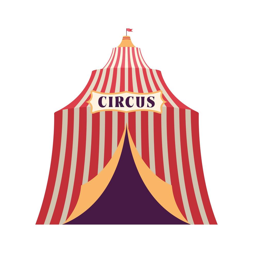 tenda de circo clássico vetor