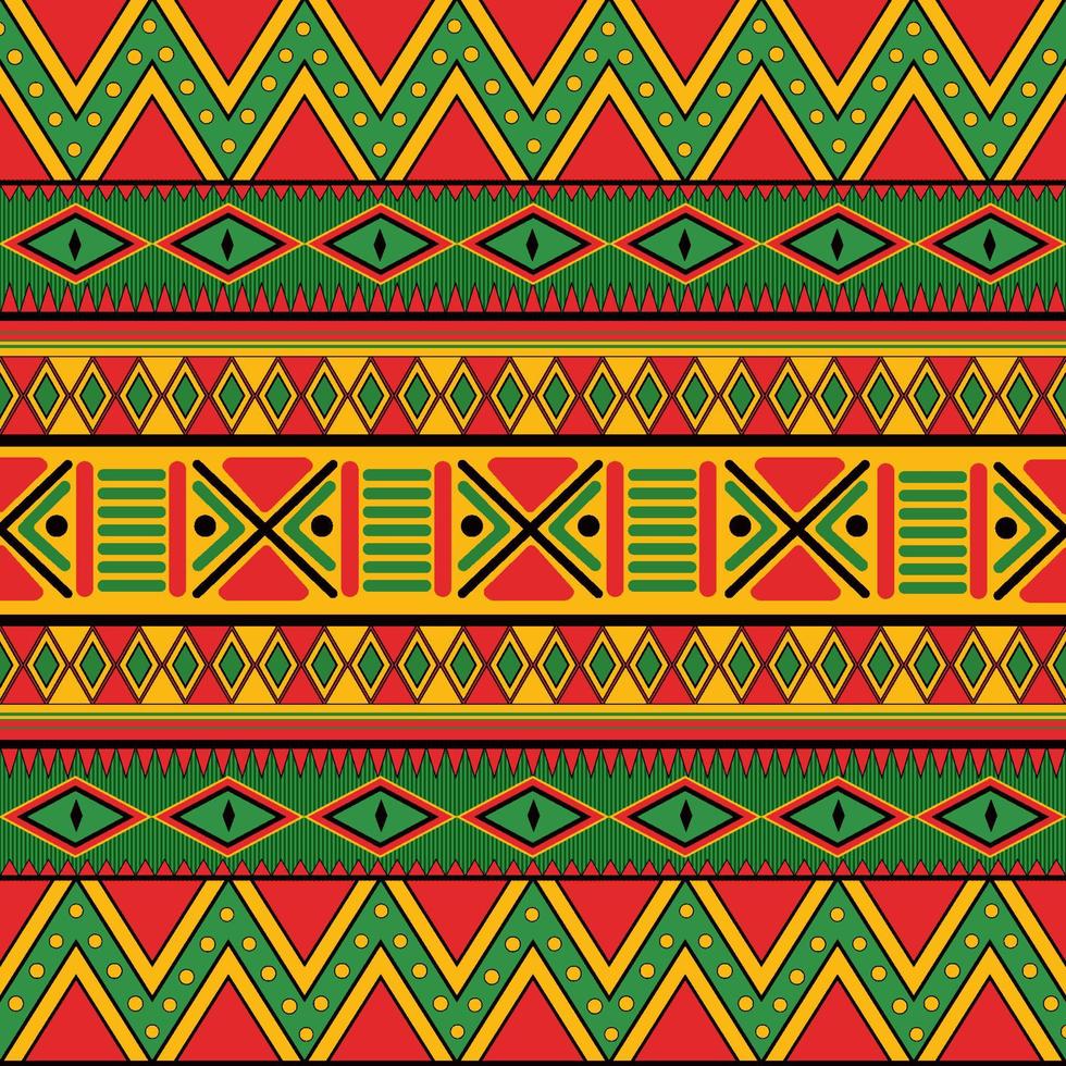 padrão sem costura inspirado na cor pan-africana vetor