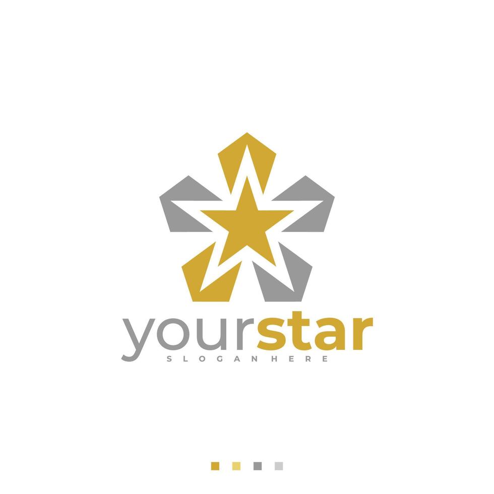 modelo de vetor de logotipo estrela, conceitos criativos de design de logotipo estrela