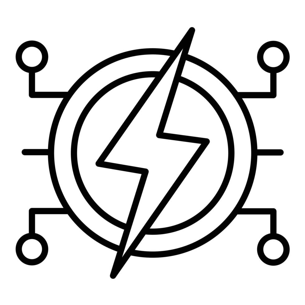 ícone de linha de energia inteligente vetor
