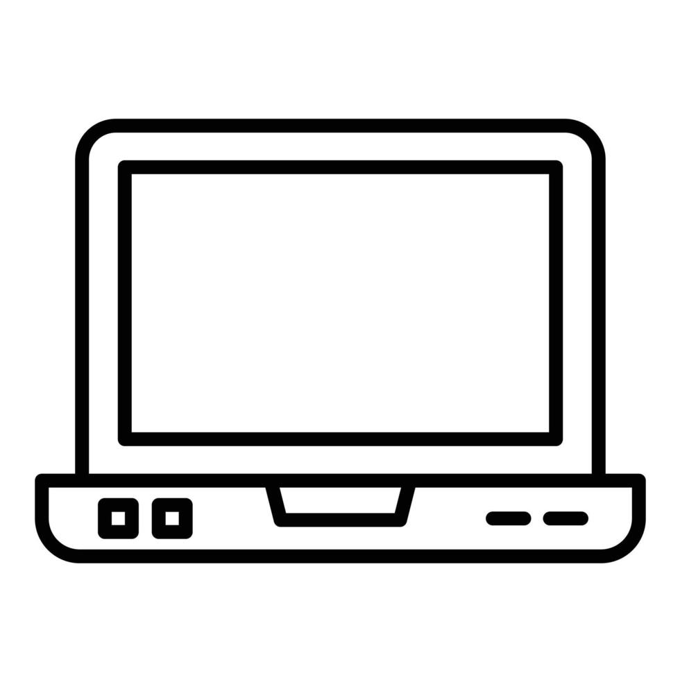 ícone de linha de laptop vetor