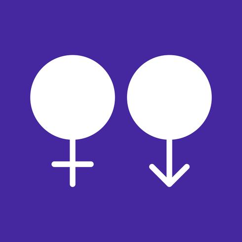 Vector feminino e masculino ícone